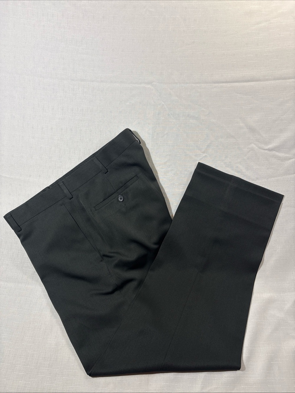 STRUCTURE MENS FLAT FRONT DRESS PANTS - BLACK 36X32 Trousers Modern Fit